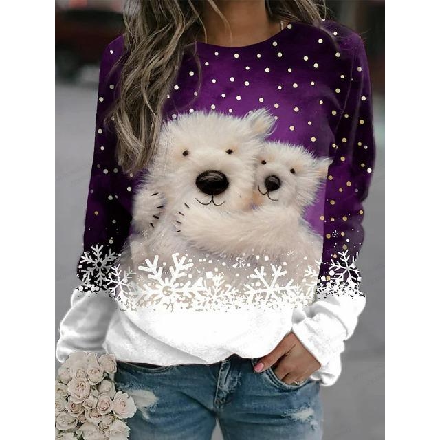 Женские толстовки с капюшоном Dog 3D Print Sweatshirt Женская мода Crewneck Hoodie Kawaii Animal Sweats Женский спортивный костюм Пальто для девочек Sudaderas