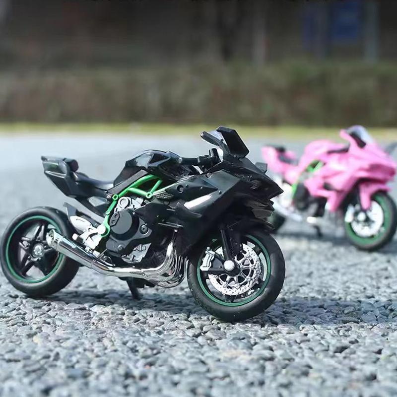 1:18 Модель литого мотоцикла Ninja hx816 H2R с рабочим амортизатором, игрушка для детей, подарки, игрушка-украшение
