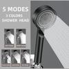5 Modes Water Saving Shower Head Adjustable High Pressure Sprayer Shower Water Massage Shower Head For Bathroom