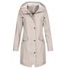 Womens Waterproof Raincoat Ladies Outdoor Wind Rain Forest Jacket Plus Size Coat