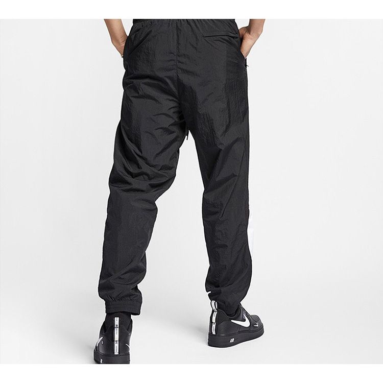 Nike Big Swoosh Mid-Rise Loose Knit Joggers Men Bottoms Black AR9895-010