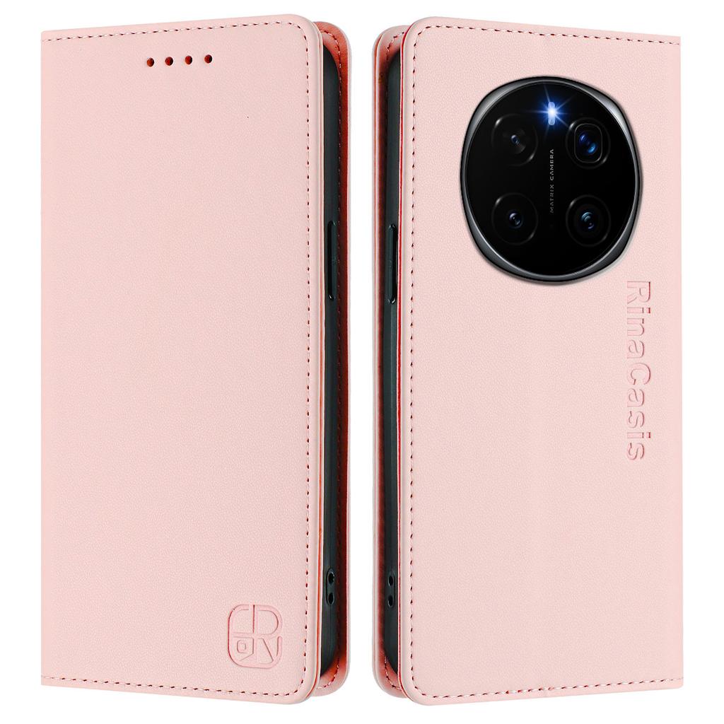 Кожаный чехол для Honor Magic7 Pro 5G RINACASIS RC01 Чехол для телефона с RFID-блокировкой, кошельком и подставкой