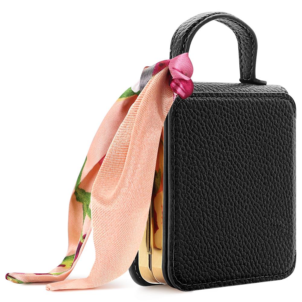 For Samsung Galaxy Z Flip7 5G Case PU Leather+PC Tote Phone Cover with Mirror