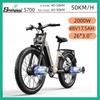 Shengmilo S700 Electric Bicycle 1000W*2 Brushless Motor 48V 17.5AH Hydraulic Brake City Electric Bicycle 26" Fat Tire Electric Bike
