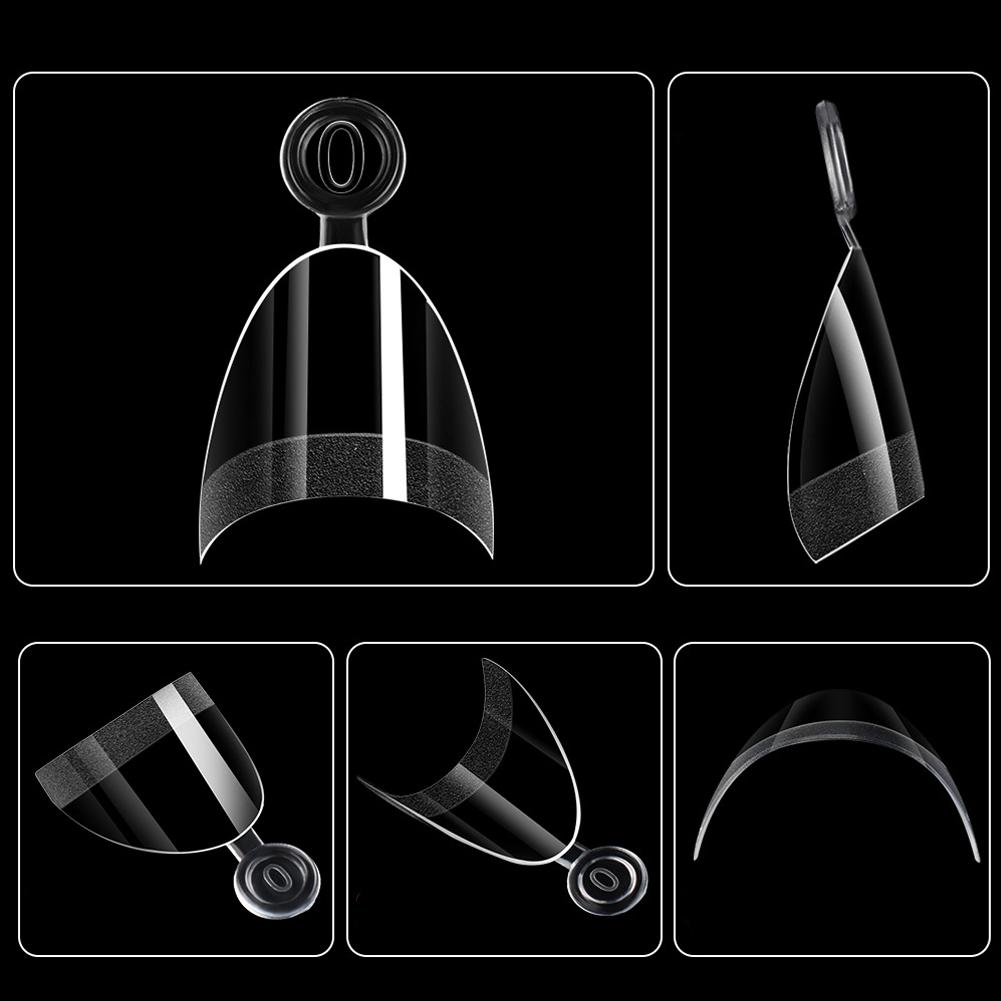 120pcs Half Cover Almond Fake Nails Half Matte Pre Buff Acrylic Nails Extra Short Almond Shape Gel Nail Nail Forms Salon