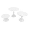 3Pcs Cake Stand Set European Style Metal Cake Stands for Girl"s Party Wedding Birthday Baby Shower