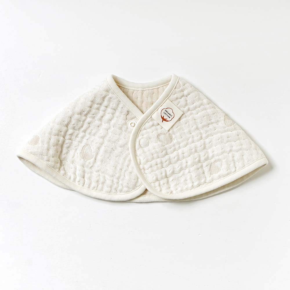 10mois Hoppetta Fufuku Gauze BIB BATON Guri Beige 20211000 - (6-ply Gauze)