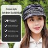 Korean Style Floral Baseball Cap – Women’s Soft Brim Ethnic Design for Autumn/Winter