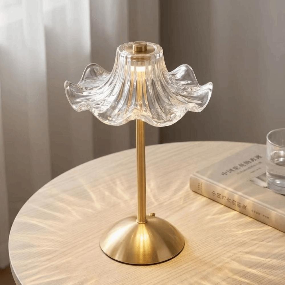 Gold Table Lamp Touch Switch Rechargeable Lamp Elegant Cordless Desk Lamp Indoor