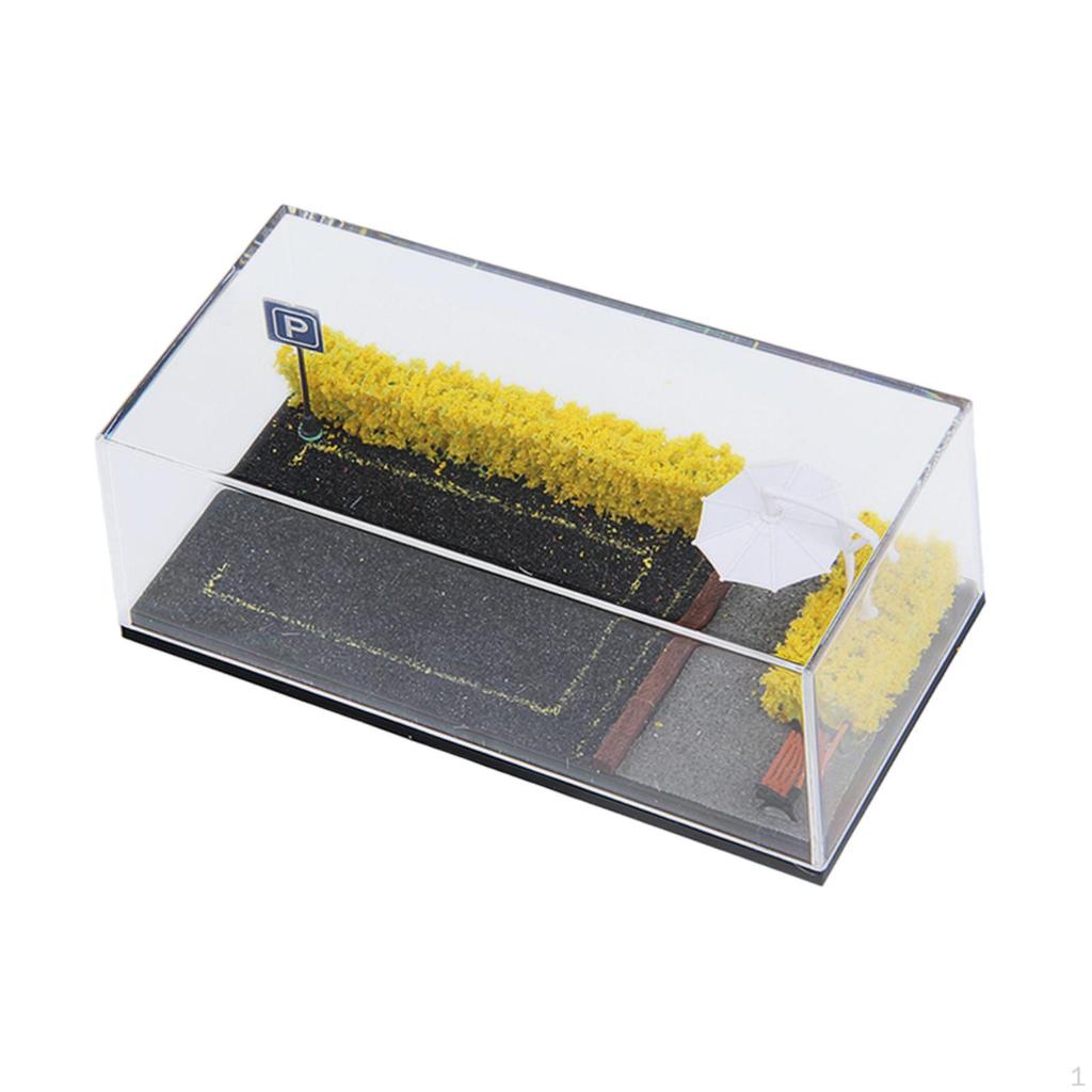1/64 Diecast Car Display Case Parking Diorama Base