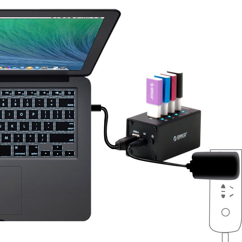 ORICO A3H Высокоскоростной USB 3.0 Четырехпортовый Expansion Hub с блоком питания
