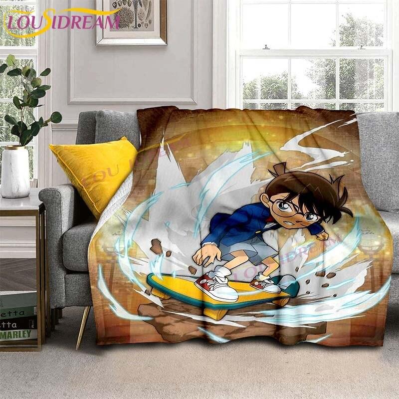 Detective and Thief Conan Blankets Classic Anime Flannel Blankets Sofa Throw Blanket Children Adult Gift Travel Camping Blankets