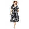 Plus Size Women's Summer New Simple V Neck Skirt Dress