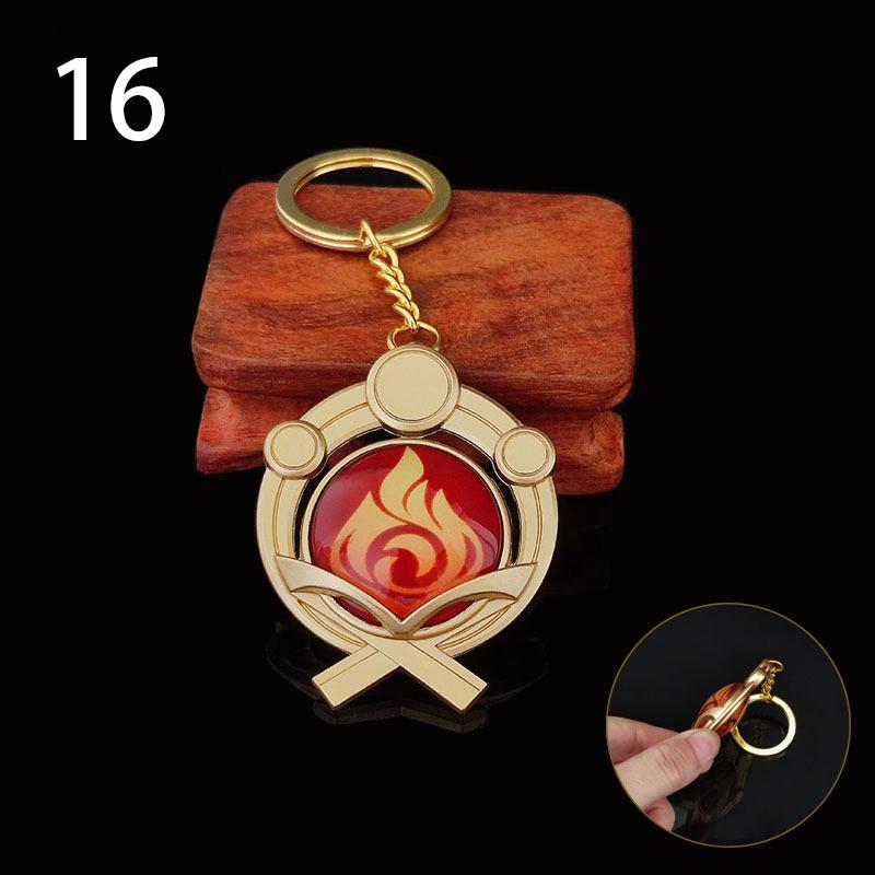 1 шт. Vision Lnazuma Eye Of Original God игрушка брелок светящийся брелок игра Genshin Impact 7 Element Weapons Ganyu