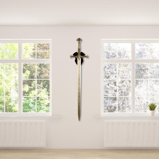 Wall Mount Medieval Swords Holder High Durability Strong Load-bearing Easy Installation Swords Display Stand