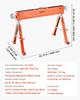 Saw Horses, 2 Pack Folding Work Horses, 816.5 kg Load Capacity Sawhorse with Heavy Duty Legs, Adjustable Height Saw Horse with Non-Slip Foot Pads, for
