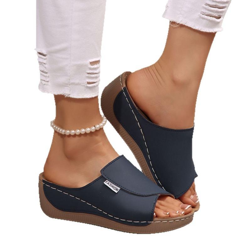 Roman Women Wedge Sandals Mules Shoes Fashion Open-toe Platform Sandals Women Breathable Soft-soled Slippers Footwear Size36-43