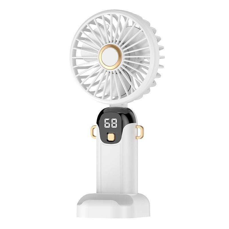 Foldable USB Handheld Fan with Strong Wind & Neck Hanger