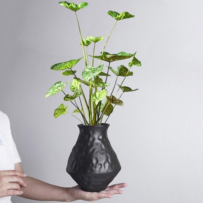 Artisanal Textured Ceramics Flower Arrangement Vases Organic Imperfects Design for Modern Styling
