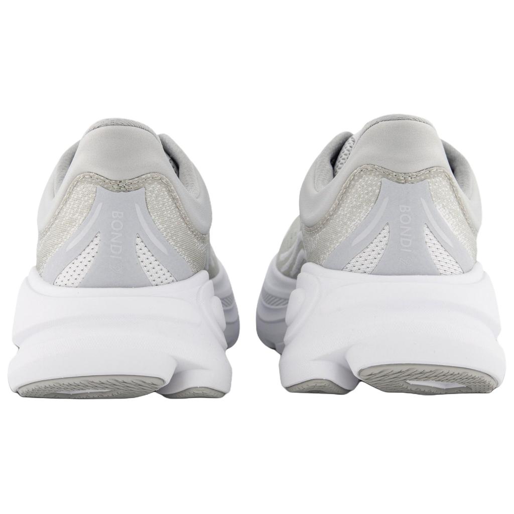 Hoka One One Bondi 9 Удобные Прочные Дышащие Беговые Кроссовки Мужские Кроссовки Серый Серебристый Белый 1162011-CRDS