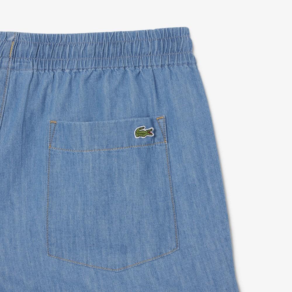 Lacoste Мужские джинсовые шорты свободного кроя GH1856-56GMKU