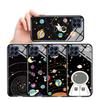 For Samsung A15 A35 A55 A73 S24 Xiaomi 13T 12T 11T Redmi Note 13 Pro12 11 Pro 12S 10S iPhone 16 Space Astronaut Cute Cartoon Hard Glass Phone Case