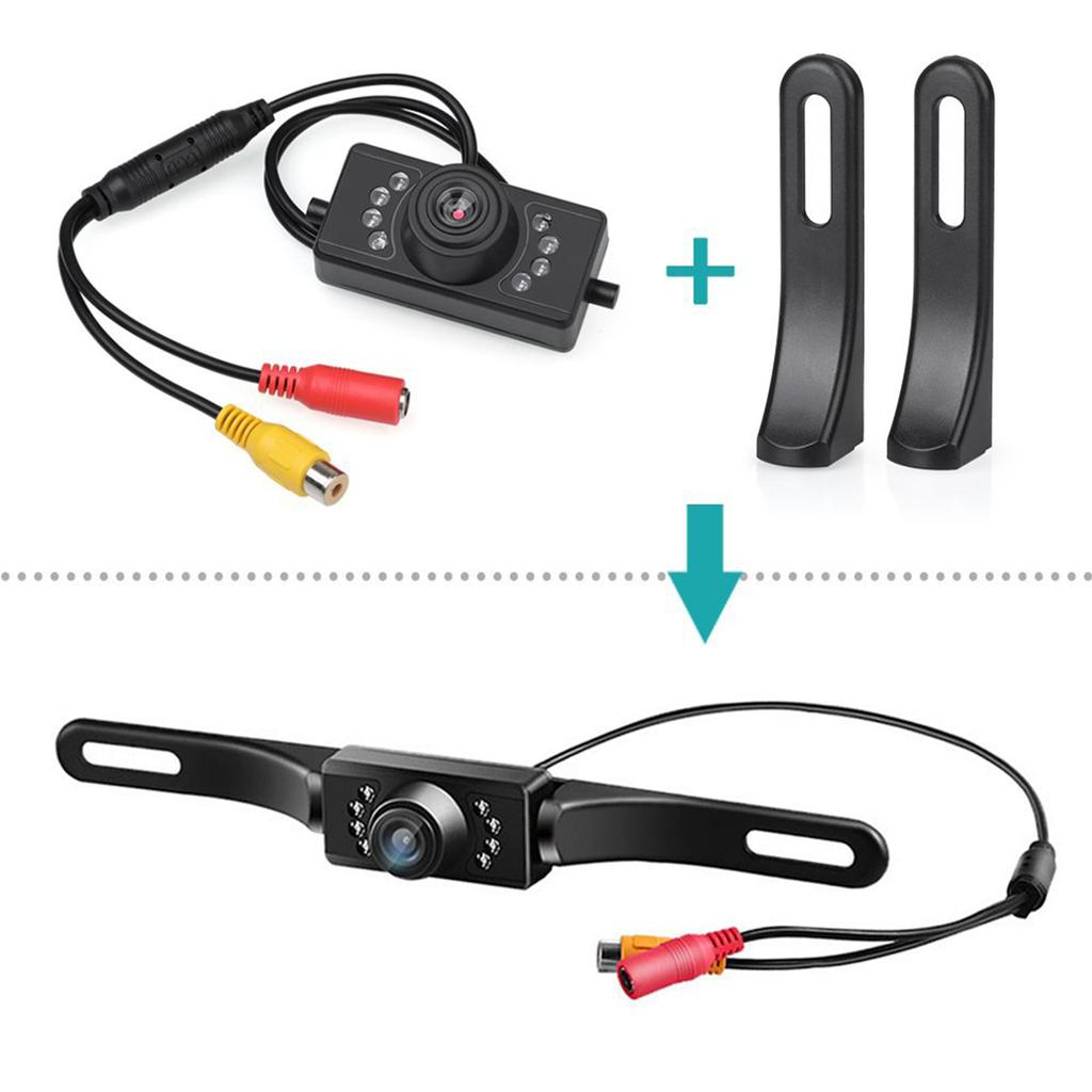 Car HD Night Vision License Plate Rear View Camera Reversing Camera Parking Line Waterproof IP69 Trunk Camera Suitable for Car