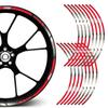 16 шт. Наклейки на шины мотоцикла и автомобиля, декоративные полоски, универсальные светоотражающие наклейки на колеса велосипеда, водонепроницаемая лента для обода колеса мотоцикла