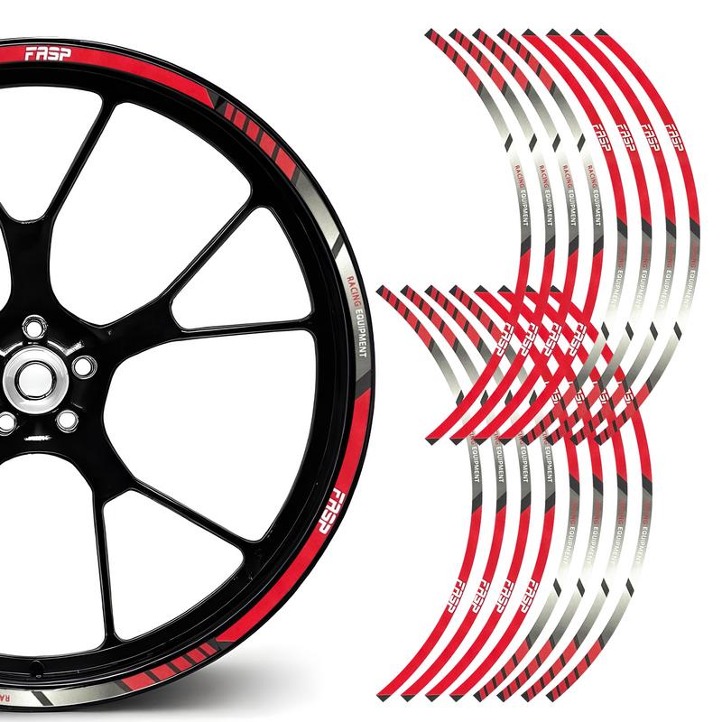 16 шт. Наклейки на шины мотоцикла и автомобиля, декоративные полоски, универсальные светоотражающие наклейки на колеса велосипеда, водонепроницаемая лента для обода колеса мотоцикла