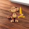 3D Printed Banana and Monkey Pendant Ornament - Trending Animal Design