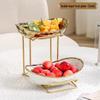 Керамическая двухъярусная подставка для фруктов ZISIZ