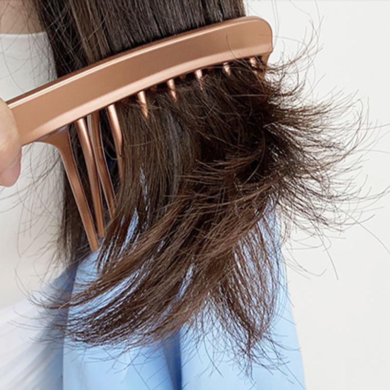Double Row Large Toothed Comb Wide Toothed Comb Curved Comb Fluffy Comb Hairdressing Comb For Comb Long And Curly Hair