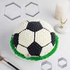 4Pcs/set Soccer Pattern Cake Cookie Molds Cutters DIY Hexagon Fondant Moulds Soccer Ball Cookie Cutter Football Cake Decoration