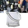 Elegant Round Wine Ice Buckets Transparent Champagne Coolers Ice Storage Container with Handle for Home and Party Use