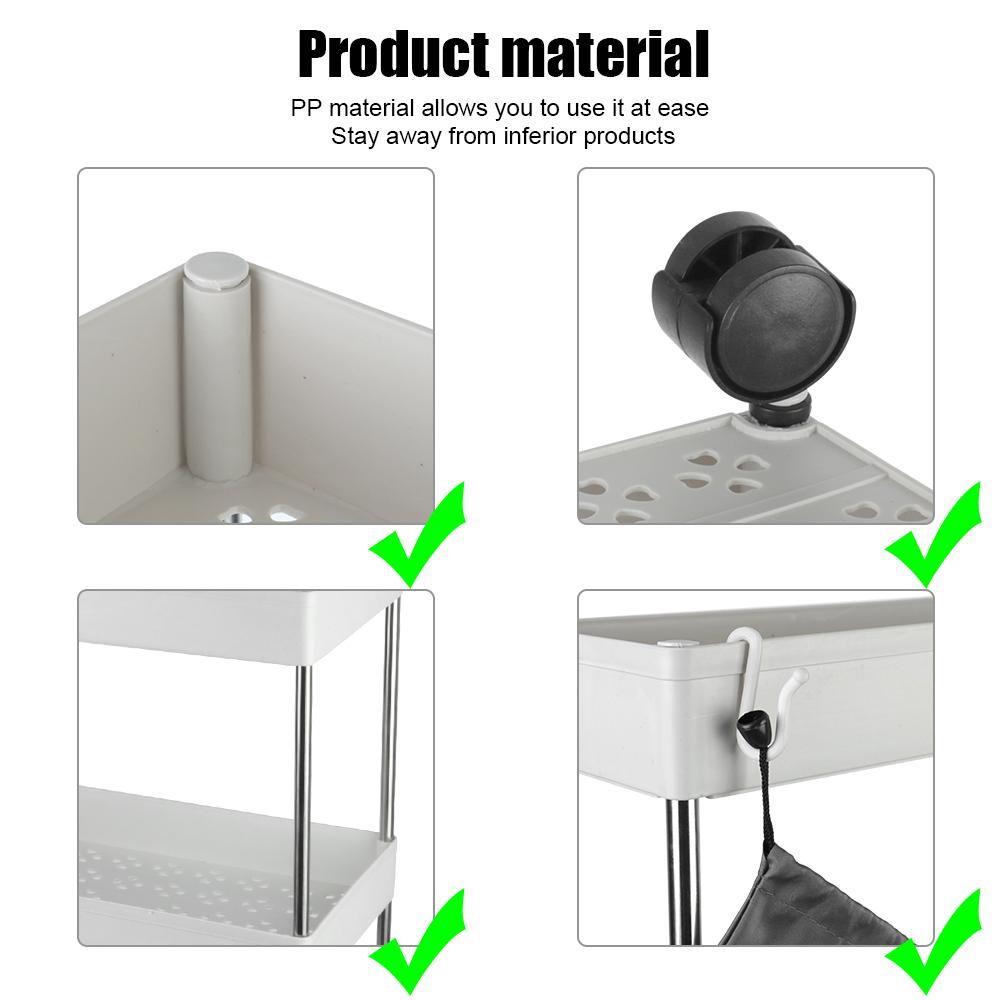 3/4 Слой Мобильная Полка для Кухни Ванной Тележки Для Хранения Многослойная С Колесиками Бытовая Стойка