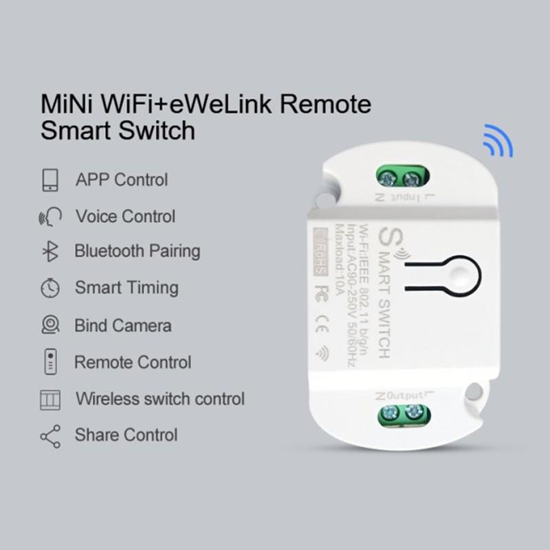 Приложение для умного дома, Wi-Fi + радиочастотный переключатель, настенное реле, модуль таймера, голосовой дом, Alexa, 110 В, 220 В, 10 А, лампа