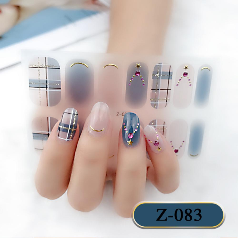 Z трехмерная водонепроницаемая запекаемая гель-лаковая пленка полная наклейка простой европейский и американский стиль продвинутая пленка для ногтей бумага наклейка для ногтей