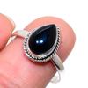 Natural Black Onex Gemstone Handmade 925 Sterling Silver Jewelry Ring S.10 K6M32
