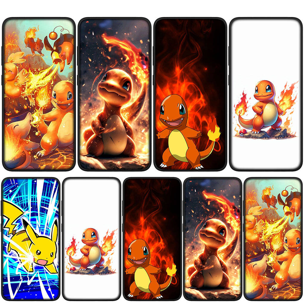 Cover for iPhone 17 16 15 Xiaomi Poco Redmi Note 14 13 12 11 Pro Max X 16e Samsung Galaxy S25 S24 S23 OPPO Huawei Charmander Anime Pikachu Phone Case
