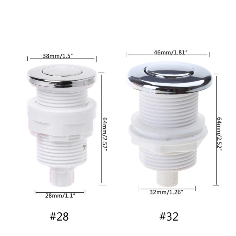 Air Switch On Off Push Button 28/32mm For Bathtub Spa Garbage Whirlpool Pneumatic Micro Switch Toggle Electronic Home