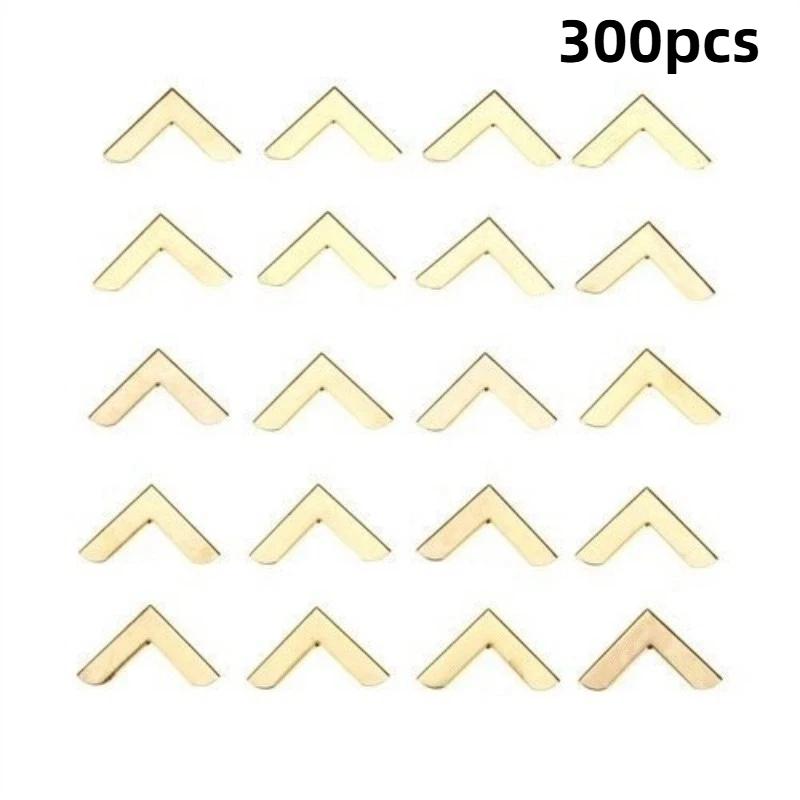 300PCS Metal Corner Protectors Rust-Proof Durable Edge Guards for Scrapbooks Photo Albums Menus DIY Art Projects