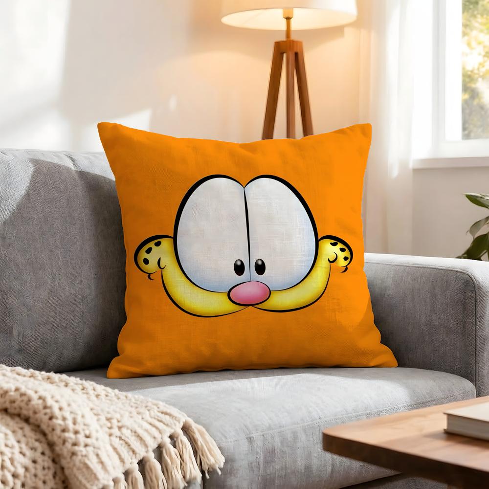 Cartoon Garfield Cushion Cover 1Pcs Decorative Covers Soft Cushion Case For Sofa Couch Decor 40X40 45X45 Pillowcases