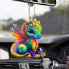 Динозавр Акриловое Очаровательное Подвесное Украшение для Зеркал Заднего Вида Автомобиля, чтобы Скрасить Вашу Поездку