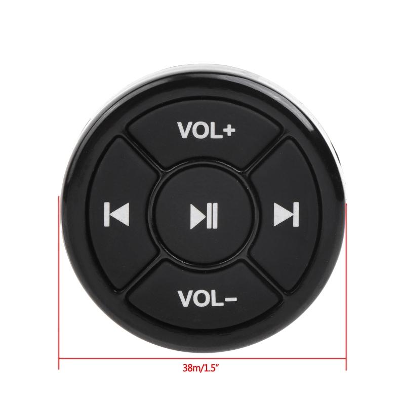Wireless Bluetooth-compatible Media Button Remote Selfie Control Car Motorcycle Steering Wheel Music Player with Stand
