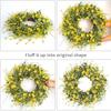 ABS Colorful Wildflower Spring Summer Door Wreath 40cm Drieds Flower Plastic Artificial Wreath Party