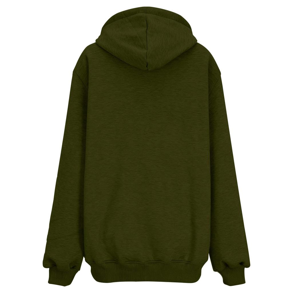 Модное мужское однотонное худи с длинным рукавом, утолщенное, на флисовой подкладке, с карманами