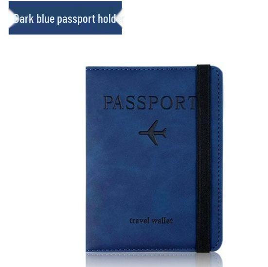 PU Leather RFID Passport Wallet Set with Strap, Card Holders, Ticket Sleeve, and SIM Slot