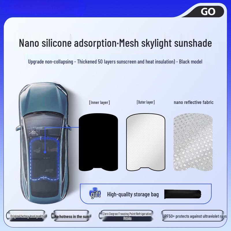 Tesla Model Y/3 Sunroof Sunshade - New Panoramic Heat Insulation Curtain