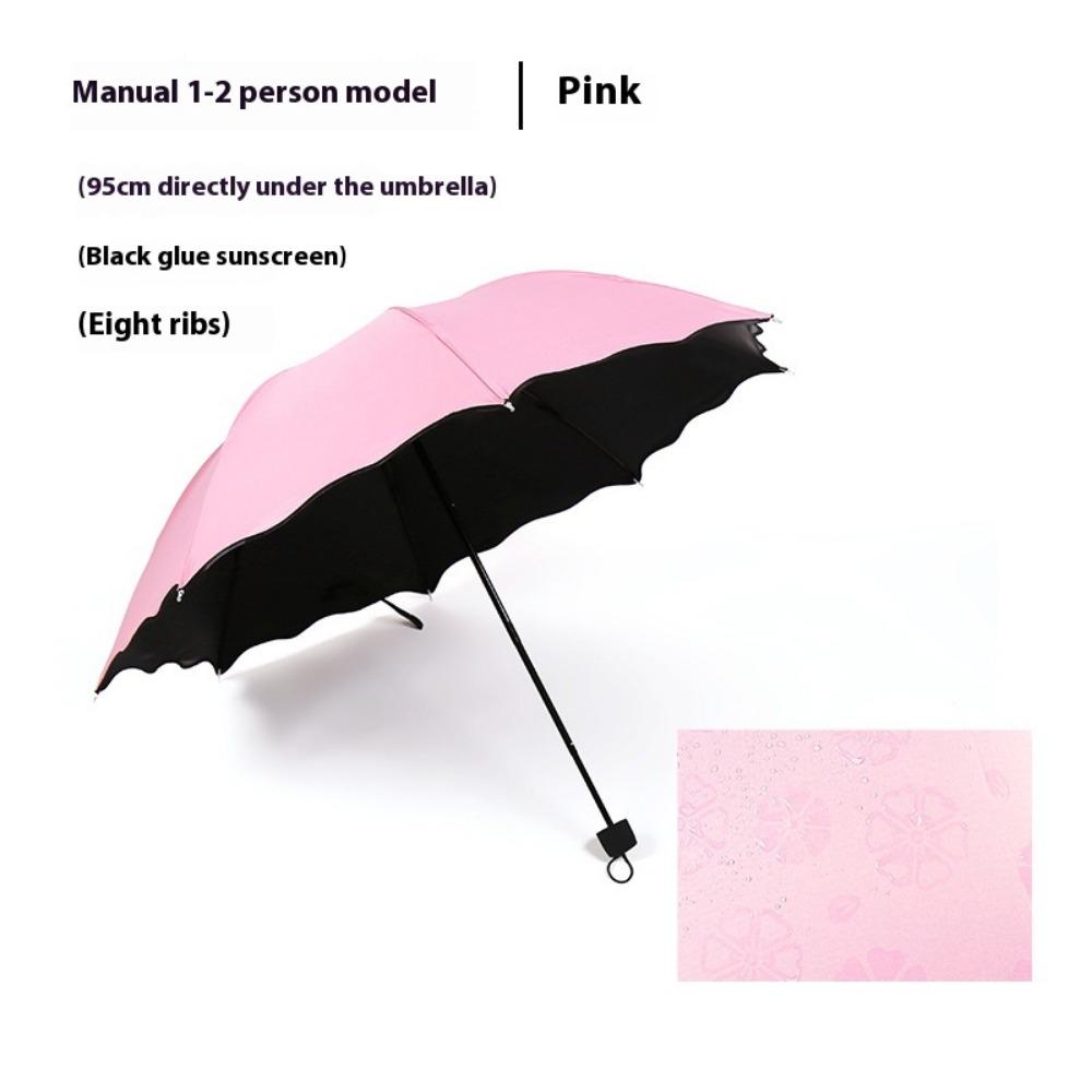 Спорт на открытом воздухе, анти-УФ-зонтик, складной зонт, цветущий цветок в дождевой воде, ветрозащитный навес