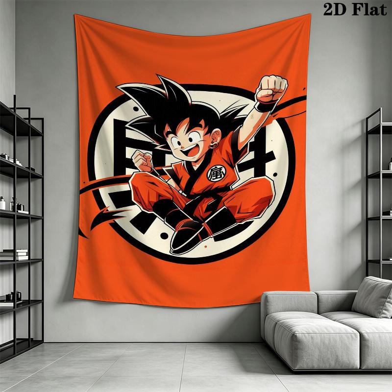 DRAGON BALL Wall Tapestry Aesthetic Wall Hanging Printed Fabric Blanket Decorative Tapestries for Bedroom Living Room Home Decor
